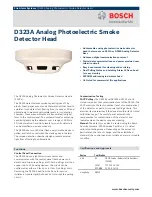 Preview for 1 page of Bosch D323A Specfications