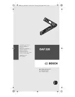 Bosch DAF220 Original Instructions Manual предпросмотр