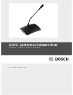 Bosch DCN-DCS Installation And Operation Manual preview