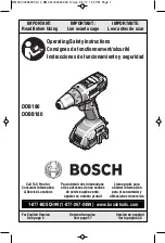 Preview for 1 page of Bosch DDB180 Operating/Safety Instructions Manual