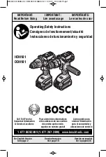 Bosch DDH181 Operating/Safety Instructions Manual предпросмотр