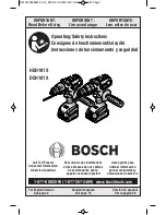 Preview for 1 page of Bosch DDH181X Operating/Safety Instructions Manual