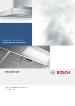 Bosch DFS097E50A Instructions For Installation And Use Manual preview