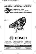 Preview for 1 page of Bosch DH507 Operating And Safety Instructions Manual