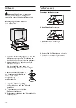Preview for 12 page of Bosch DHU925MGB Operating And Installation Instructions