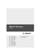 Preview for 1 page of Bosch DiBos 8 Recovery Installation Manual