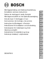 Preview for 1 page of Bosch DID09T950 Installation And Use Instructions Manual