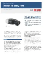 Bosch DINION HD 1080p HDR Specifications предпросмотр