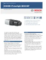 Предварительный просмотр 1 страницы Bosch DINION IP starlight 8000 MP Brochure & Specs