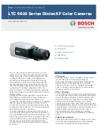 Bosch Dinion XF LTC 0610 series User Manual preview