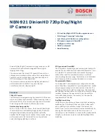 Preview for 1 page of Bosch DinionHD NBN-921 Brochure & Specs