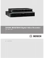 Bosch DIVAR 3000 Series Operator'S Manual preview