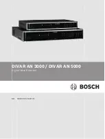 Preview for 1 page of Bosch DIVAR AN 5000 Operation Manual