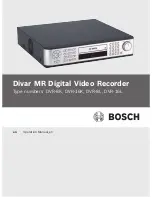 Bosch Divar DVR-16K Operation Manual preview