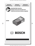 Bosch DLR130 Operating/Safety Instructions Manual preview