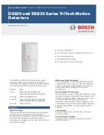 Bosch DS820 Manual And Installation preview