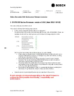 Preview for 1 page of Bosch DVR 600 Series Release Notes