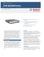 Preview for 1 page of Bosch DVR 630 Series Quick Manual