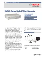 Bosch DVR4C Series Specifications preview