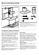 Preview for 9 page of Bosch DWB09W851I Instructions For Installation And Use Manual