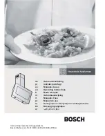 Bosch DWK09M760 Operating Instructions Manual preview