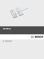 Preview for 1 page of Bosch EKOM 11 Installation Manual