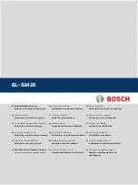 Предварительный просмотр 1 страницы Bosch EL-52425 Original Instructions Manual