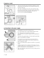 Предварительный просмотр 8 страницы Bosch Electronic with tempature selector Operating Instructions And Installation