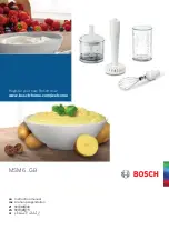 Предварительный просмотр 1 страницы Bosch ErgoMixx MSM6 GB Series Instruction Manual