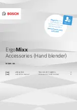 Bosch ErgoMixx MSM6 KR Series Instruction Manual предпросмотр