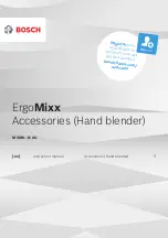 Bosch ErgoMixx MSM6 N AU Series Instruction Manual preview