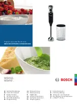 Bosch ErgoMixx Style MSM671X1 Instruction Manual предпросмотр