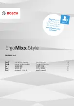 Preview for 1 page of Bosch ErgoMixx Style MSM6S GB Series Instruction Manual