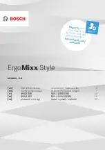 Bosch ErgoMixx Style MSM6S Series Instruction Manual preview