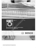 Bosch ExxcelWVD24520GB Operating And Installation Instructions preview
