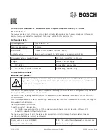 Bosch FCH-T320 Installation And Operation Manual предпросмотр