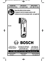 Bosch FL10 Operating/Safety Instructions Manual preview