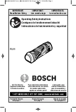 Bosch FL11 Operating/Safety Instructions Manual preview