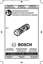 Предварительный просмотр 1 страницы Bosch FL11 Operating/Safety Instructions Manual