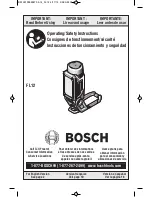 Bosch FL12 Operating/Safety Instructions Manual preview