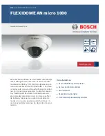 Bosch FLEXIDOME AN micro 1000 (Spanish) Especificaciones Técnicas preview