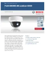 Предварительный просмотр 1 страницы Bosch FLEXIDOME AN outdoor 4000 Specifications