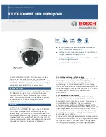 Bosch FLEXIDOME HD 1080p VR Brochure & Specs предпросмотр