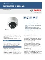 Bosch FLEXIDOME IP 7000 VR Specifications preview