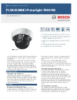 Bosch FLEXIDOME IP starlight 7000 RD Quick Manual предпросмотр