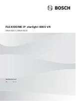 Preview for 1 page of Bosch FLEXIDOME IP starlight6000 VR NIN-63013 Installation Manual