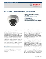 Предварительный просмотр 1 страницы Bosch FlexiDome NDC-455V03-21P Specifications