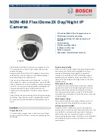 Предварительный просмотр 1 страницы Bosch FlexiDome NDN-498V03-21P Specifications