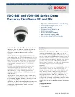 Предварительный просмотр 1 страницы Bosch FlexiDomeDN VDN-495V03-10 Brochure & Specs