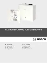 Preview for 1 page of Bosch FLM-420-EOL4W-D Installation Manual